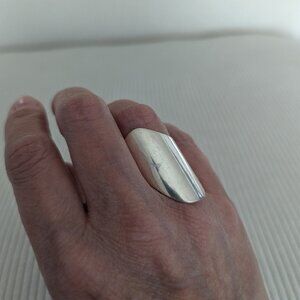 Unique, bold handmade silver ring